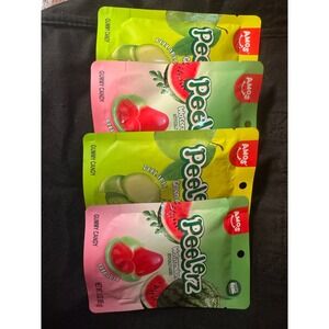 Amos Peelerz Gummy Candy 4 Pack Green Apple & Watermelon Peelable Gummy 3oz Bags
